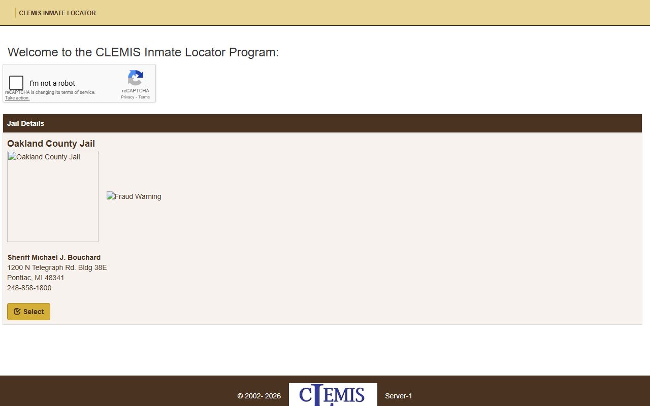 troy michigan inmate population clemis inmate locator